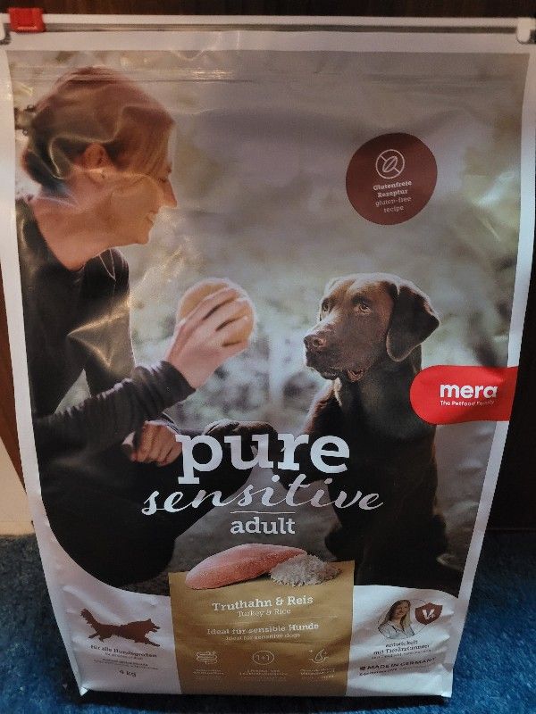 Produkttest Hundefutter Mera Pure Sensitive Truthahn Reis Tokotestet